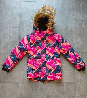 Dievčenská lyžiarska/zimná bunda zn. Pidilidi, veľ. 134