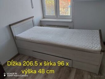 Posteľ s úložným priestorom 200x90 bez matracu