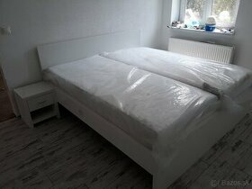 Predám biele postele masivne- NOVE 160X200cm , 80x200cm NOVE - 1
