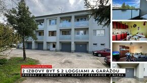 2 izbový byt s 2 loggiami a garážou, Čeľadice, Nitra
