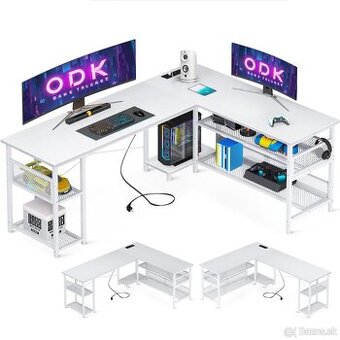 ODK Herný stôl v tvare L s obojstranným usporiadaním, Stôl s