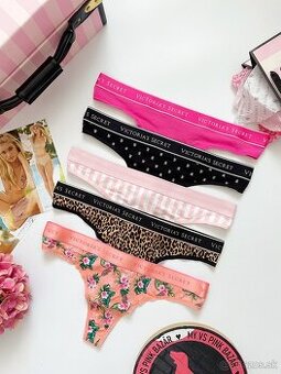 Victoria’s Secret pink tanga nohavičky L