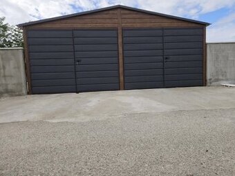 Nová plechová dvojgaraž