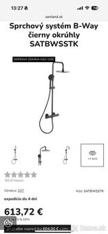 Sprchovy set SAT (termostaticka bateria) cierny