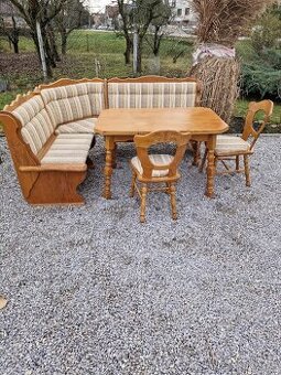 Rohová lavica, jedálenský set