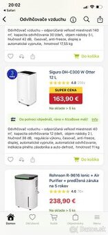 Odvhlčovač vzduchu Siguro