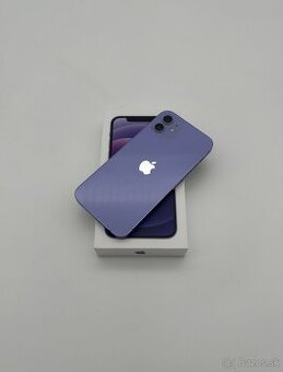 iPhone 12 64GB Purple (100% Batéria) + ZÁRUKA