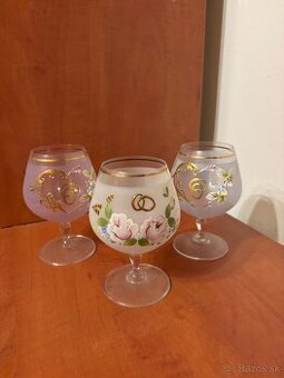 Maľované svadobné poháre