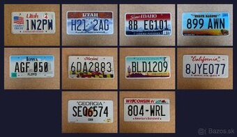 10x originální SPZ ze Spojených států