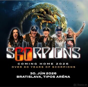 Predám 2 lístky na Scorpions - BA 30.6.2026