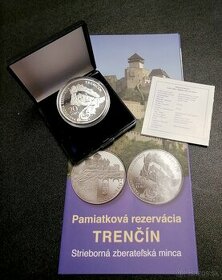 20 euro, Trenčín, PROOF, striebro, Slovensko, 2012