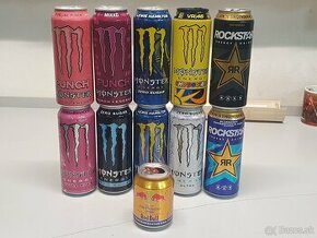 Monster a Rockstar plechovky