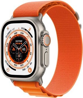 Apple Watch Ultra 49 mm Titanium, Orange Alpine Loop M