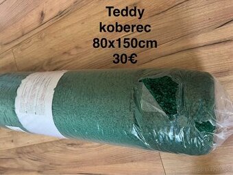 Nové koberce zeleny a čierny chlpatý