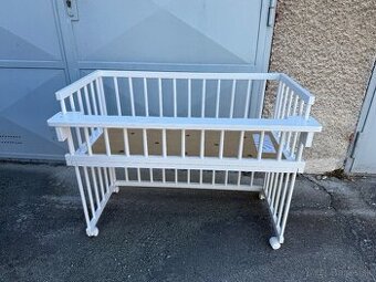 Detská postieľka Klups Piccolino v bielej farbe - 90x40