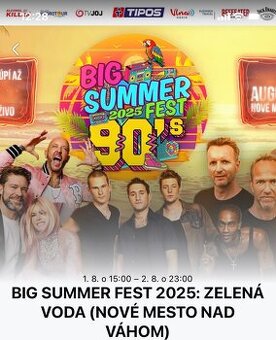 Vstupenky na Big Summer Fest 2025