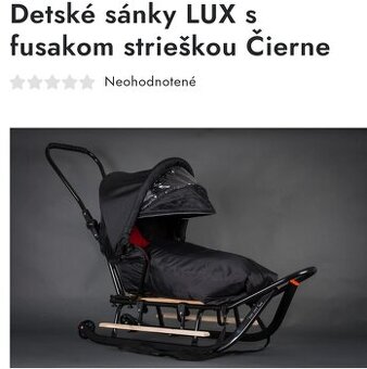 Detské sánky so strieškou a fusakom - 1