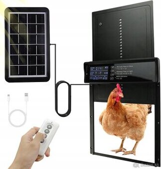 Nové automatické dvierka na kurín, pre sliepky