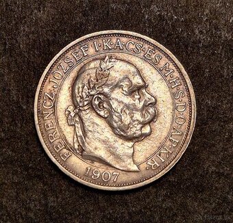 KORUNOVAČNÁ 5 Koruna 1907 K.B František Jozef I.