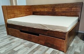 drevena postel 140x200x50 cm