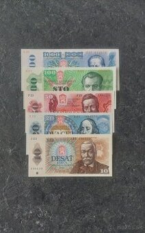 Kompletná sada bankoviek ČSSR - (1985 - 1989)
