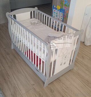 Detská postieľka 120x60CM(matrac, perinky, obliečky,plachty)