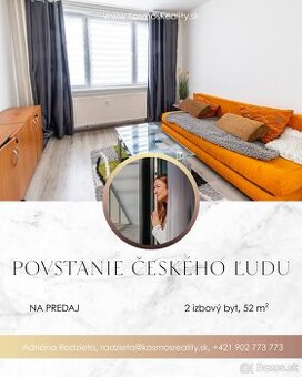 PREDÁM 2i byt v pôvodnom stave, ul PČĽ (Povstania Českého Ľu