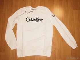 Calvin Klein jeans pánska mikina biela