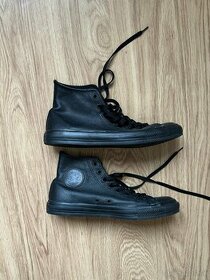 Converse topánky - čierna koža (veľkosť 43)
