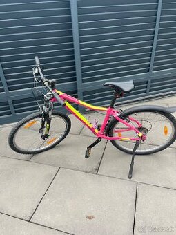 Ruzovo zlty bicykel