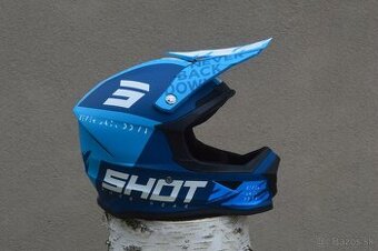 prilba helma okulare shot enduro modrá matná