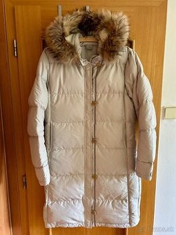 PÁPEROVÁ bunda zn.ADIDAS s kožušinovou kapucňou XL