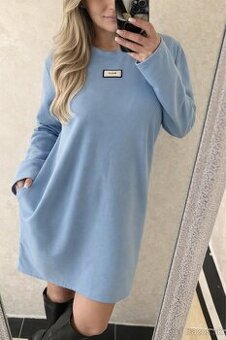 Damske voľne talianske šatičky babyblue