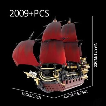 Piratska lod cervena 2009 ks stavebnica