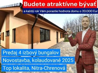 Predaj 4 izbový RD-bungalov,Nitra-Chrenová, poz.4,30á,Exklu