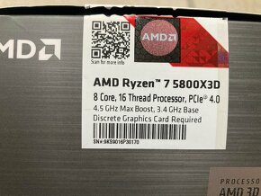 Predam procesor AMD ryzen 7 5800x3d a RAM 32GB DDR4