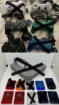 Sony Playstation PS1, PS2, ovládače, karty