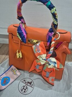 Nova kožená kabelka Hermes Kelly Orange