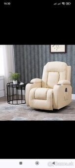 Polohovateľné masážne kreslo