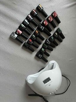 Uv lampa a gel laky nepouzivane 21ks