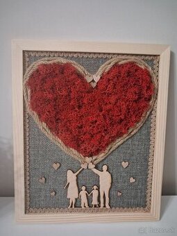 Machové srdce červene