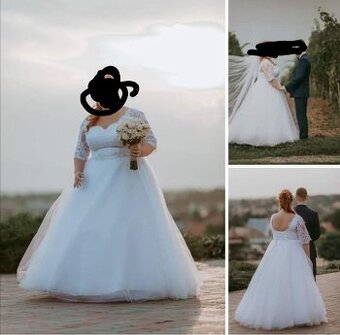 Snehobiele svadobné šaty