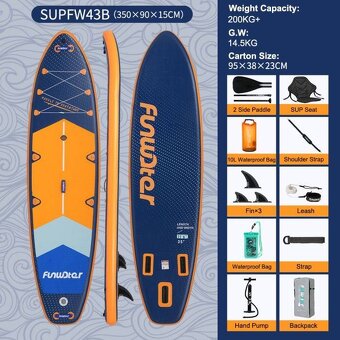 Paddleboard obojstranne veslo s sedačkou