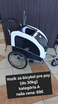 Vozík za bicykel pre psa
