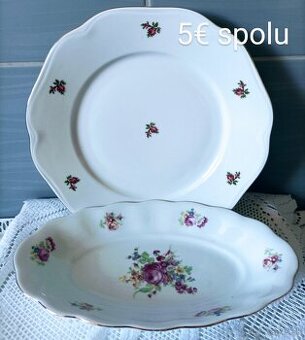 Porcelán - misy na servírovanie, taniere