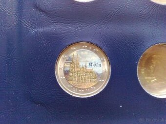 2 euro mince farebné