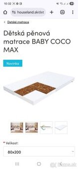 Detský penový matrac 90x200x10