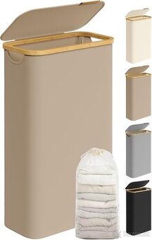 SONGMICS kôš na bielizeň 130 l – 2 priehradky, camel, nový