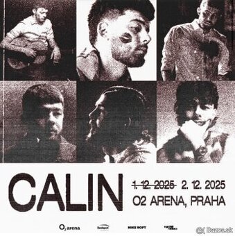 Predám 2 lístky na koncert Calina 2.12. v o2 Aréne