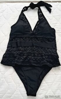 Plavky dvojdielne čierne M